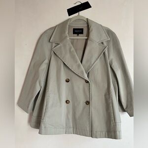 NWOT Lafayette 148 Cotton Canvas Flare Jacket